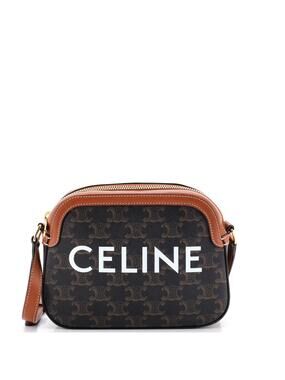 Celine Logo Camera Bag Triomphe Coated #320558C96B